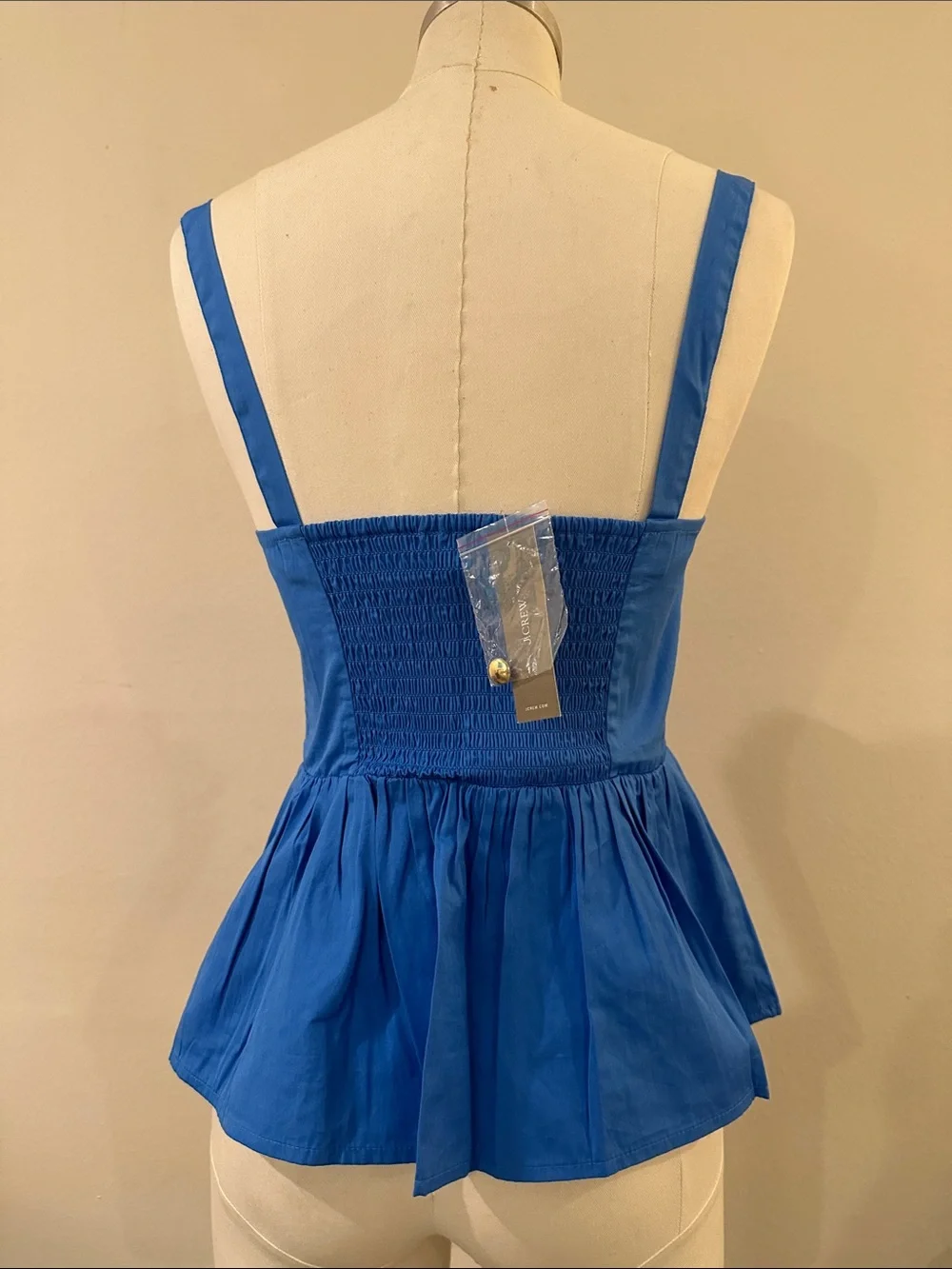 J. Crew Royal Blue Bow Front Tank Top